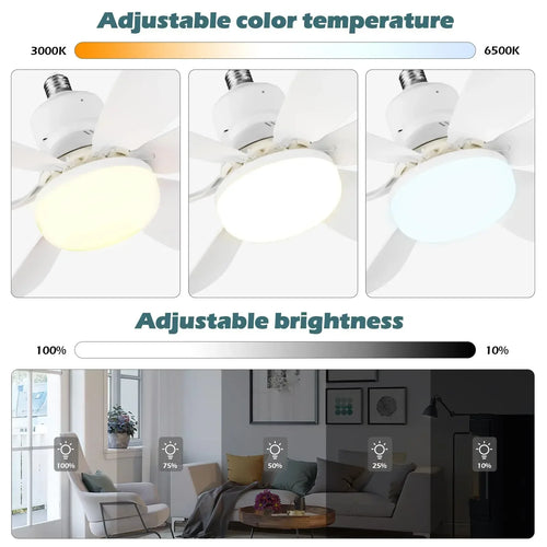 Remote Control LED Ceiling Fan